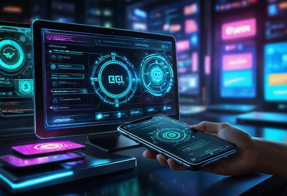 A futuristic digital wallet featuring clock gears and payment icons, symbolizing the merging of time and technology in e-commerce. In the background, a bustling online marketplace with holographic transactions and vibrant neon lights, illustrating the seamlessness of ChronoPay's innovation. Emphasize a sleek, modern interface and a sense of speed and security. super-realistic. vibrant colors. cyberpunk.